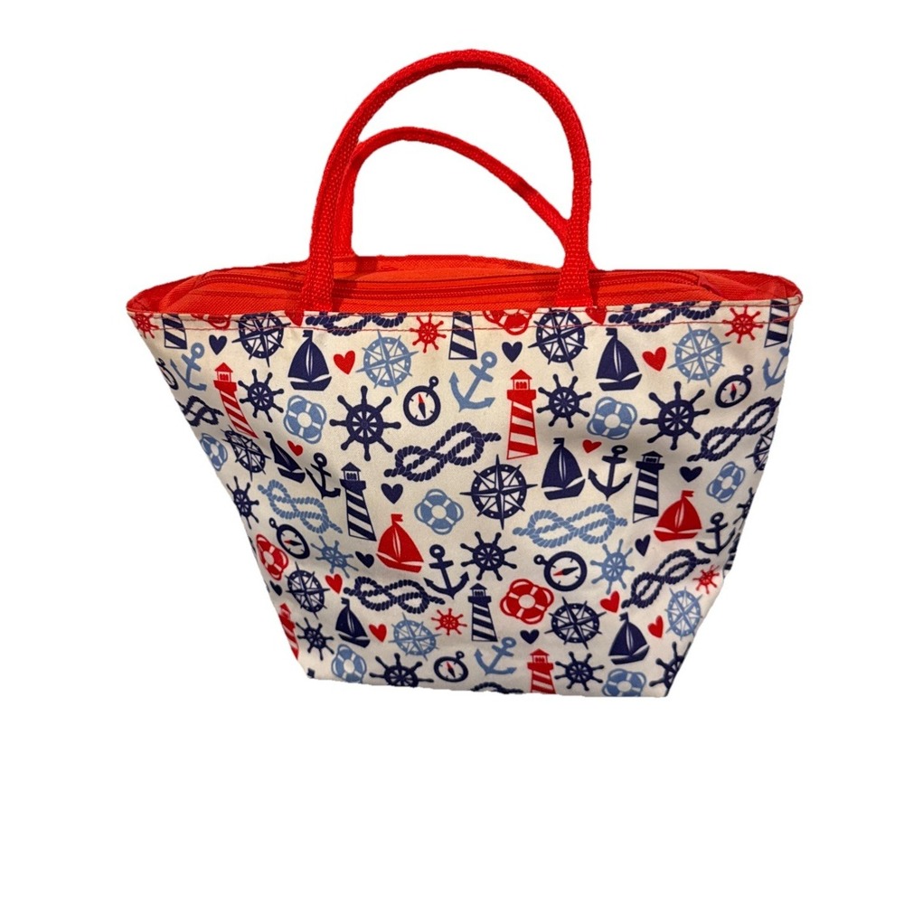 Insulated ‎ Lunch Bag with Nautical Theme